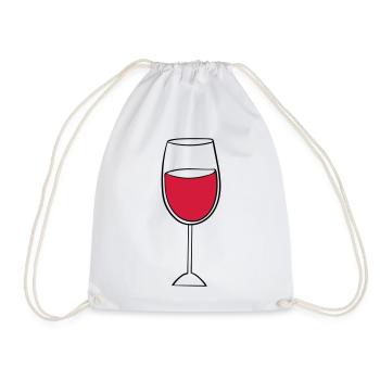 verre à vin - Sac de sport léger - blanc - Devant