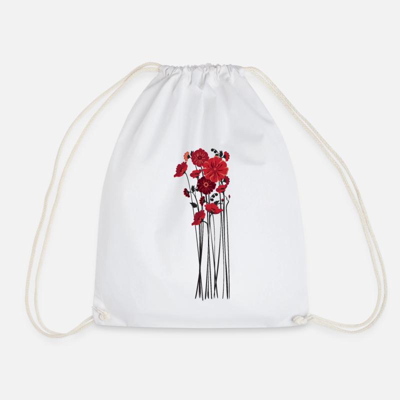 Kiezelblumen Illustration - Turnbeutel - Weiß