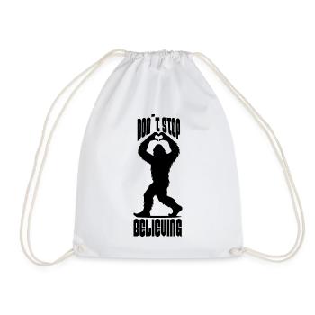 Don ́t stop Believe - design amusant de Bigfoot - Sac de sport léger - blanc - Devant