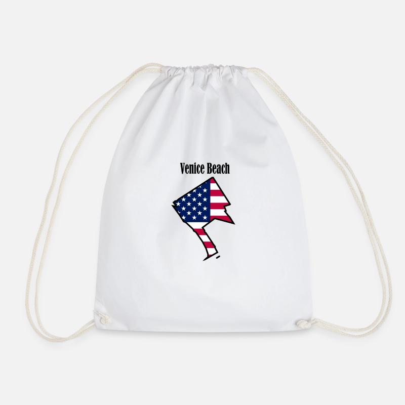 Venice Beach - Drawstring Bag - white
