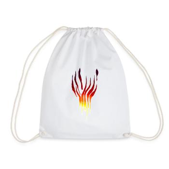 Flammen Tribal - Turnbeutel - Weiß - Vorne