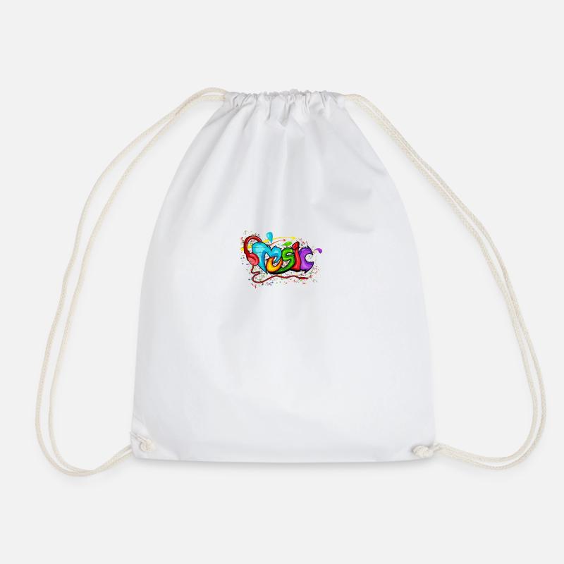 Graffiti2 - Drawstring Bag - white