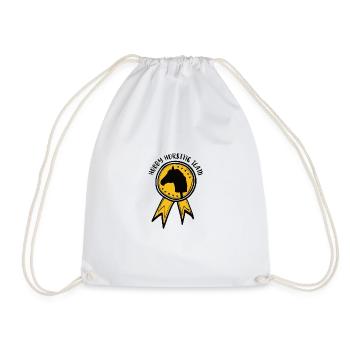 Turnierschleife Hobby Horse Rosette Turnier Team - Turnbeutel - Weiß - Vorne