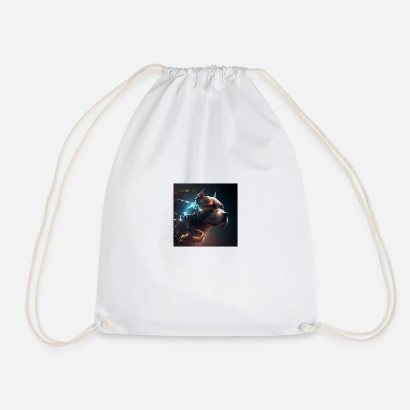 Pitbull Collection #08 - Drawstring Bag - white