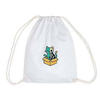 Schrödinger's Cat - Physics Design - Drawstring Bag - white - Front