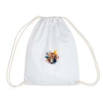 Art et peinture - Sac de sport léger - blanc - Devant