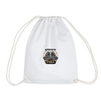Power in Focus Strength in Silence - Drawstring Bag - white - Front