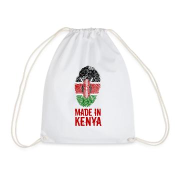 Made In Kenya / Kenia - Turnbeutel - Weiß - Vorne