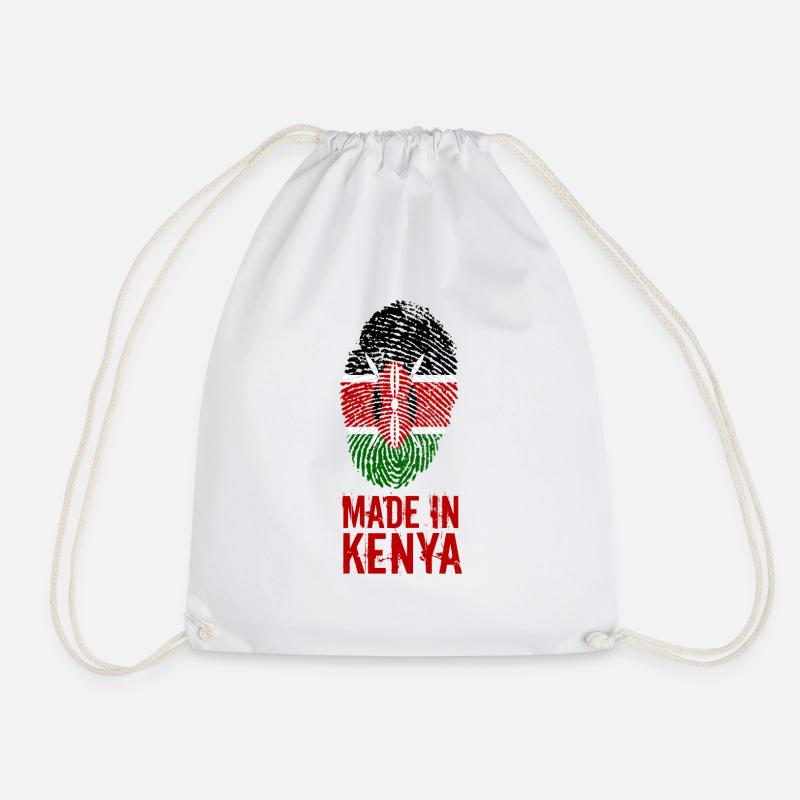 Made In Kenya / Kenya - Drawstring Bag - white