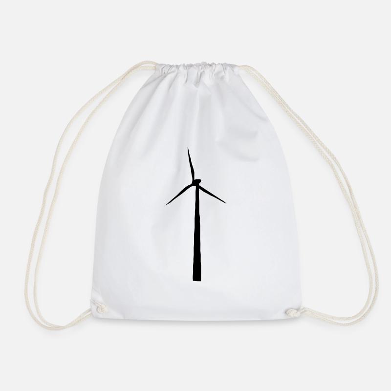 pinwheel - Drawstring Bag - white