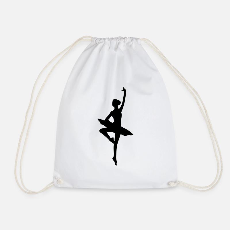 Ballerina Tänzerin Silhouette - Turnbeutel - Weiß