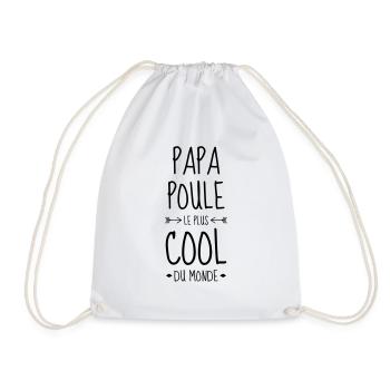 Dad Daddy Papa Poule Vati Vater - Drawstring Bag - white - Front