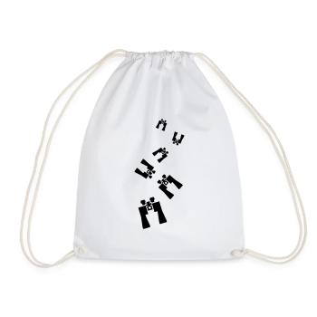 Binoculars Icon - Drawstring Bag - white - Front