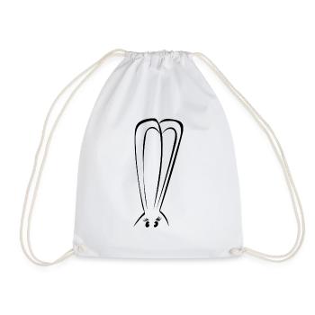 Hare - Drawstring Bag - white - Front
