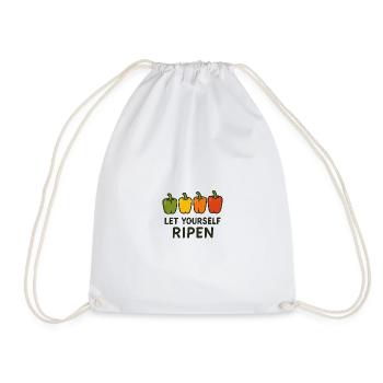 Let Yourself Ripen - Drawstring Bag - white - Front