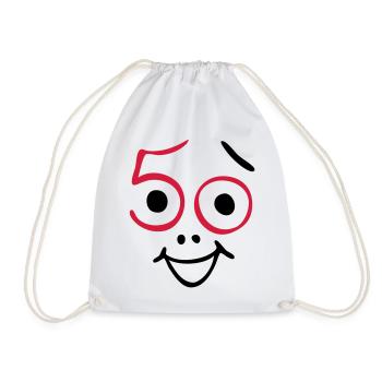 50 years old and still fresh! - Drawstring Bag - white - Front