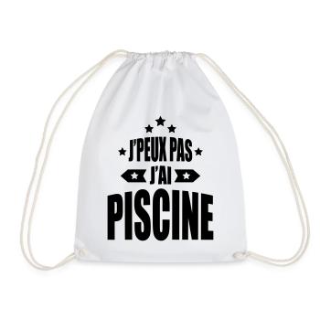 j'peux pas j'ai piscine - Sac de sport léger - blanc - Devant
