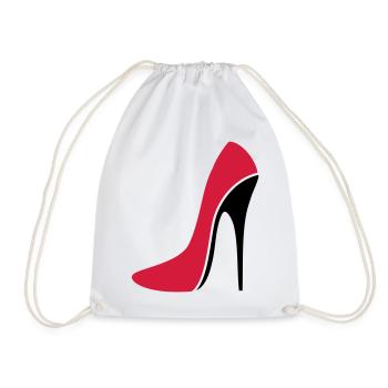 Sexy Stiletto / High Heel - three - Turnbeutel - Weiß - Vorne