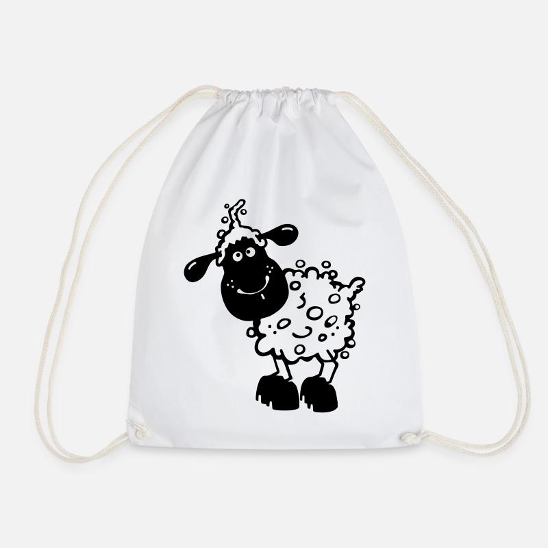 Little Sheep - Farm - Drawstring Bag - white