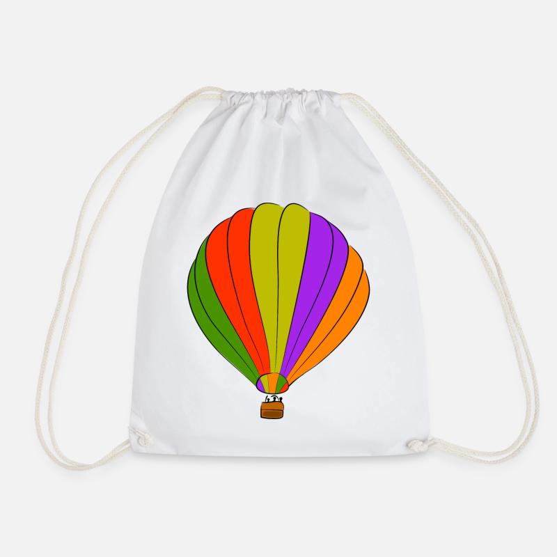 heissluftballon ballon luftfahrt - Turnbeutel - Weiß