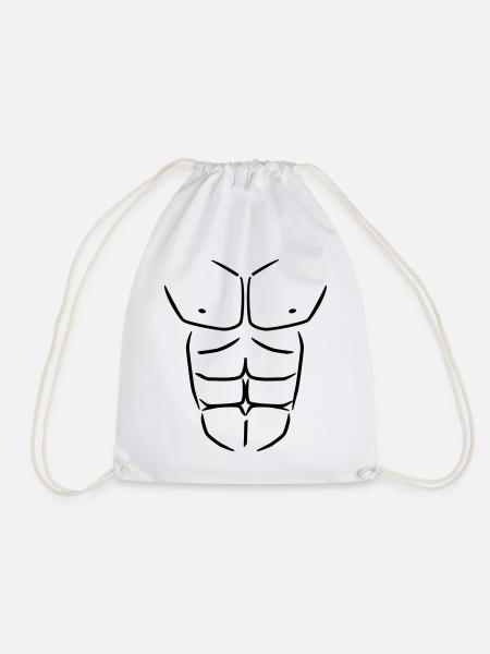 Sixpack Six pack Abs - Turnbeutel - Weiß
