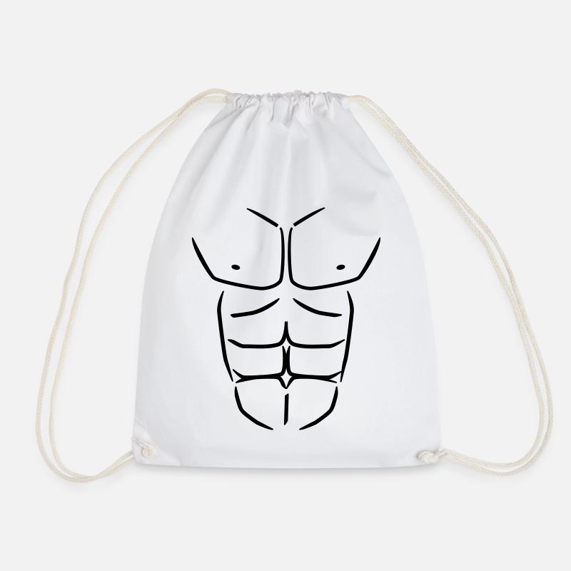 Sixpack Six pack Abs - Turnbeutel - Weiß