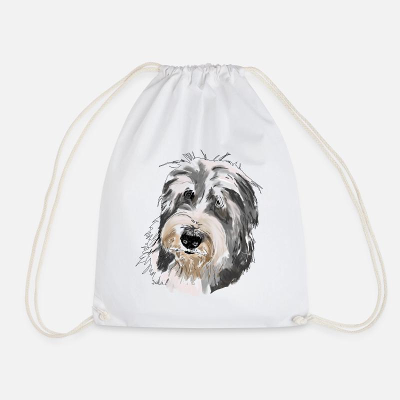 Bearded Collie - Turnbeutel - Weiß