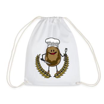 Potato Cook Kitchen Cooking Dining Restaurant - Drawstring Bag - white - Front