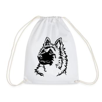 Tervuren Head - Drawstring Bag - white - Front