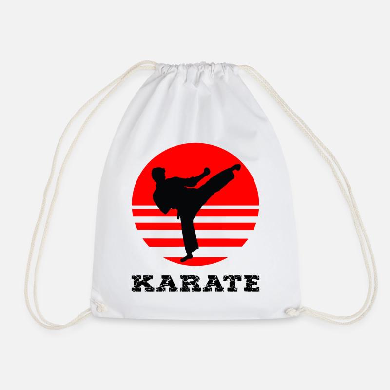 karate - Drawstring Bag - white
