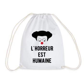 L'horreur est humaine - Citation Humour comique - Sac de sport léger - blanc - Devant