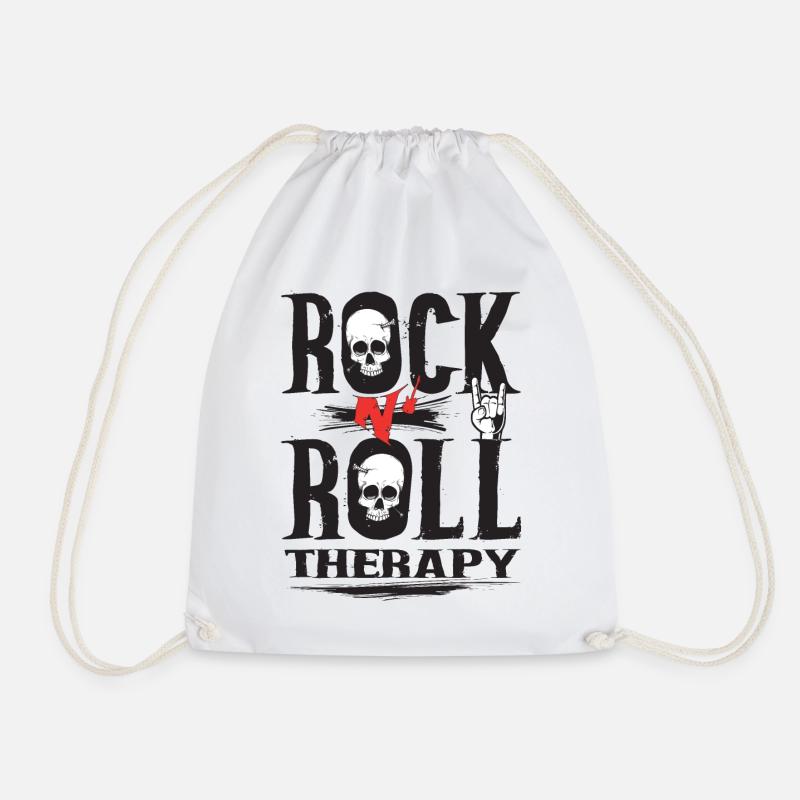 Rock n Roll therapy - Turnbeutel - Weiß