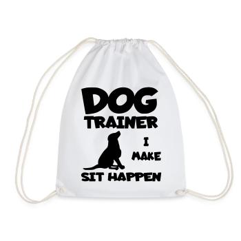 L’éducateur canin permet au chien de s’asseoir. Chemise d’humour * - Sac de sport léger - blanc - Devant