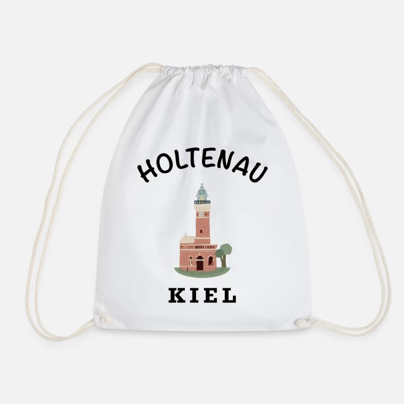 Kiel Holtenau Leuchtturm, deutsche Ostsee - Turnbeutel - Weiß