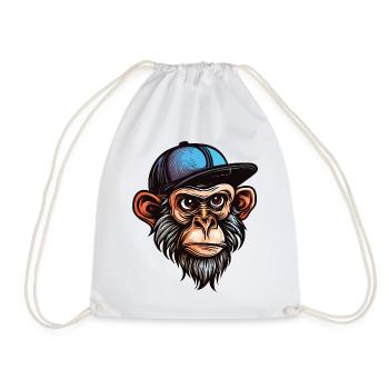 Drôle de singe - Sac de sport léger - blanc - Devant