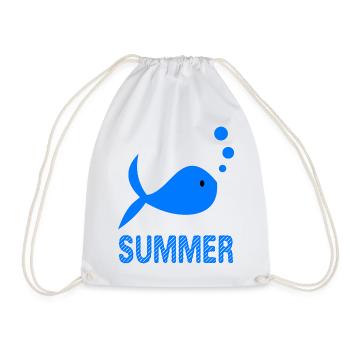 FISCH. APRILSCHERZ. FEIERTAG. SOMMER. OSTERN - Turnbeutel - Weiß - Vorne