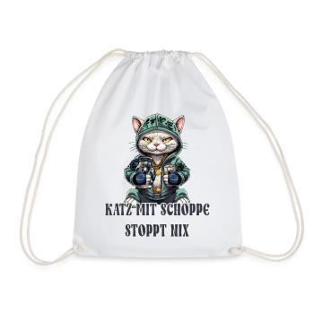 Apfelwein und Katzen Design - Turnbeutel - Weiß - Vorne