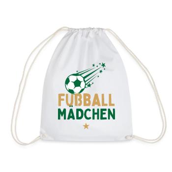 Fußball Coole Mädchen spielen Fußball Fußballerin - Turnbeutel - Weiß - Vorne
