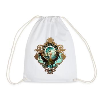 Fantastique montre Marine Steampunk avec sirène - Sac de sport léger - blanc - Devant