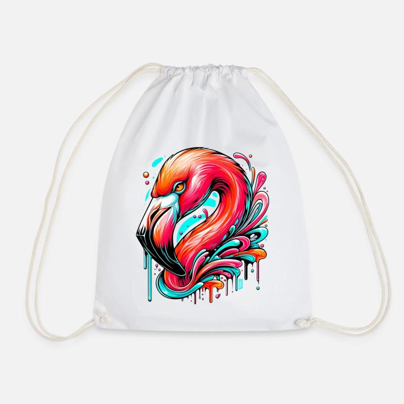 Flamingo - Turnbeutel - Weiß