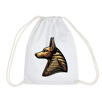 Anubis | Guardian of the Tombs Egypt - Drawstring Bag - white - Front