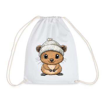 Quokka mignon mignon bébé enfants animal dessin animé - Sac de sport léger - blanc - Devant