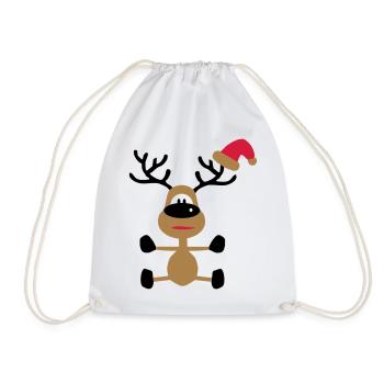 Funny gifts for Christmas - Drawstring Bag - white - Front