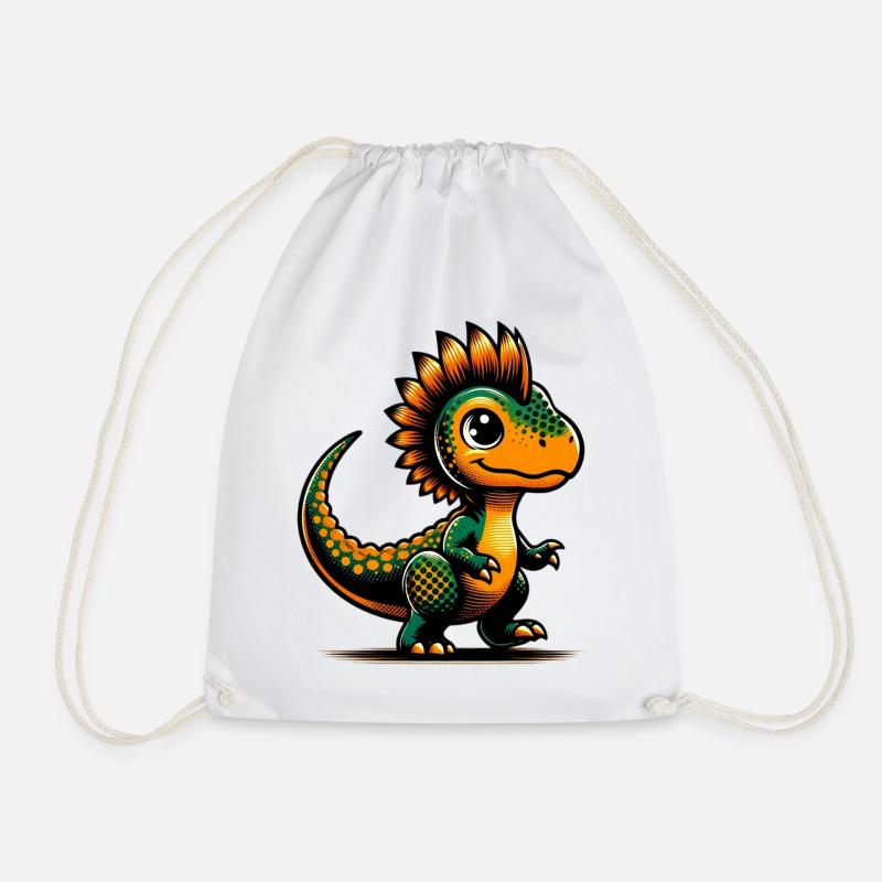 Dinosaurier - Turnbeutel - Weiß