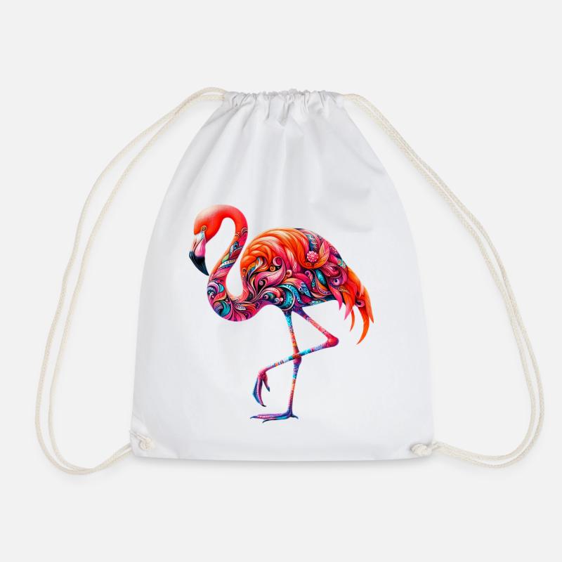 Flamingo - Turnbeutel - Weiß