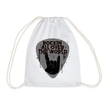Rock'n'Roll - Drawstring Bag - white - Front