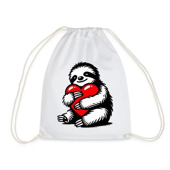 Sloth - Drawstring Bag - white - Front