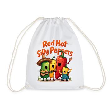 Red Hot Silly Peppers - Drawstring Bag - white - Front