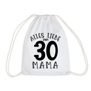 Happy 30th Birthday Mom - Drawstring Bag - white - Front