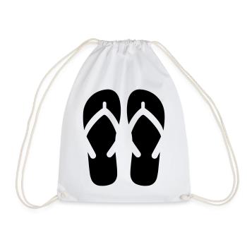 Flip flops - Drawstring Bag - white - Front